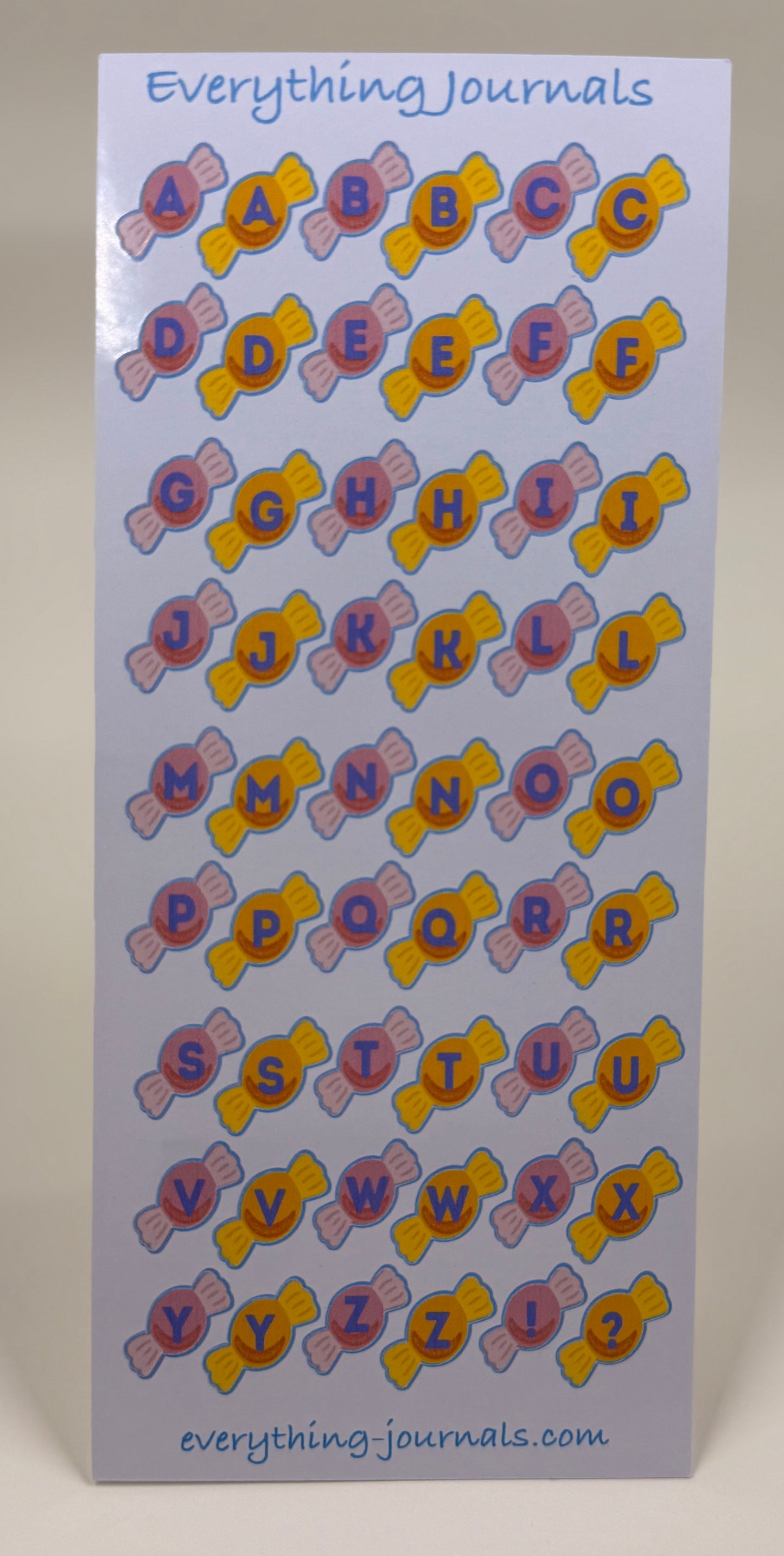Sweet Stuff Candy Alphabet Sticker Sheet