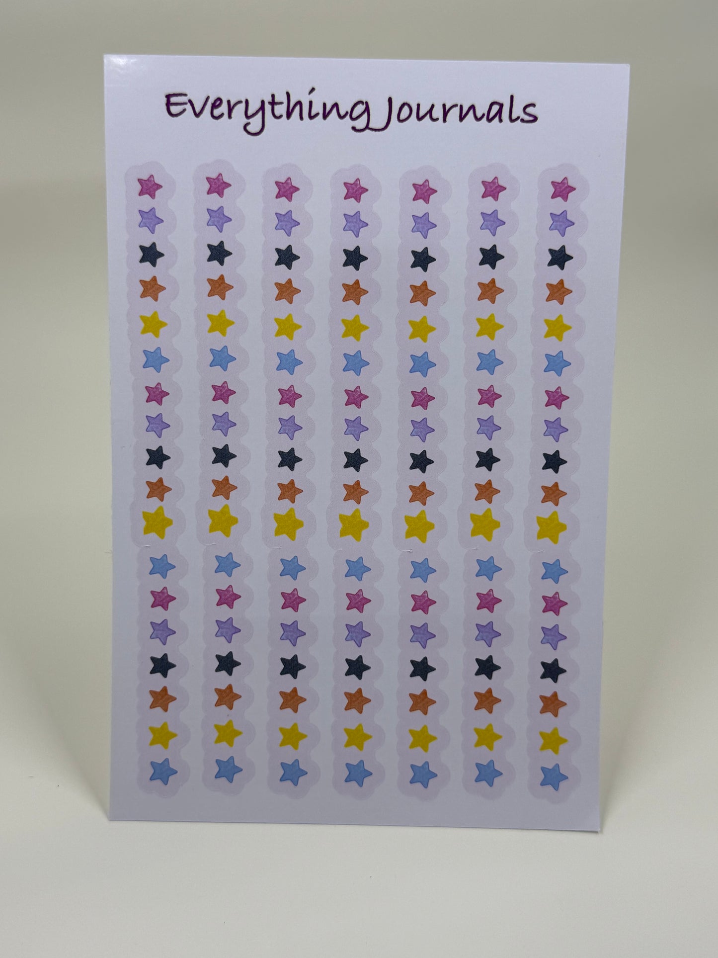 Star Washi-Style Sticker Sheet – Lines