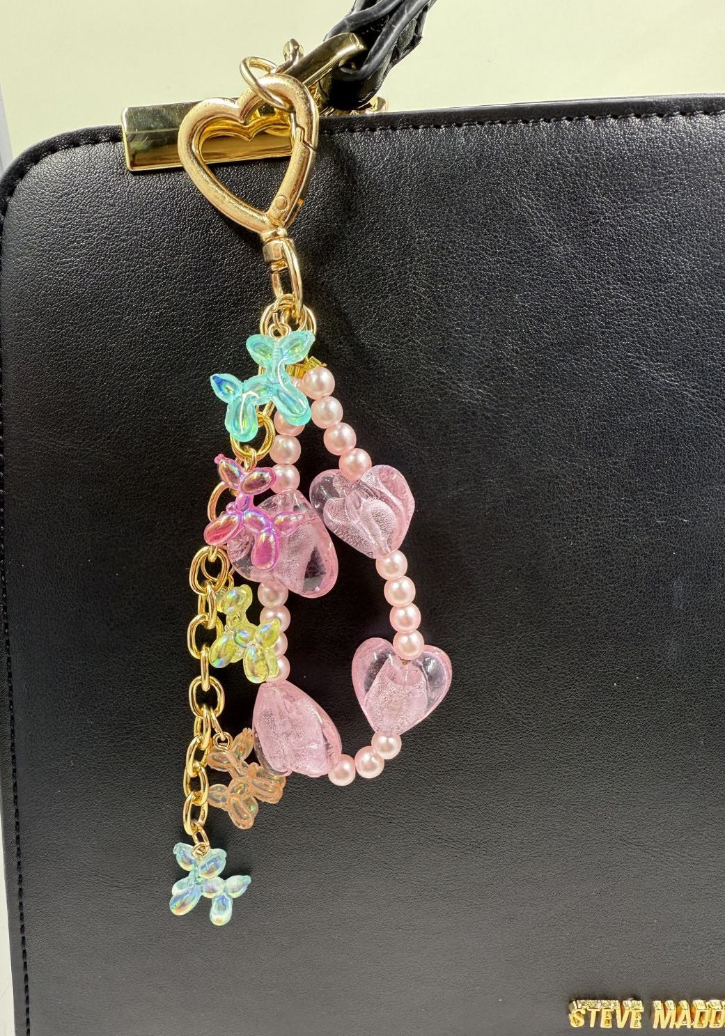 Pastel Heart & Balloon Charm – Handmade