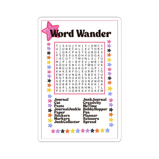 Word Wander – Kiss-Cut Vinyl Sticker