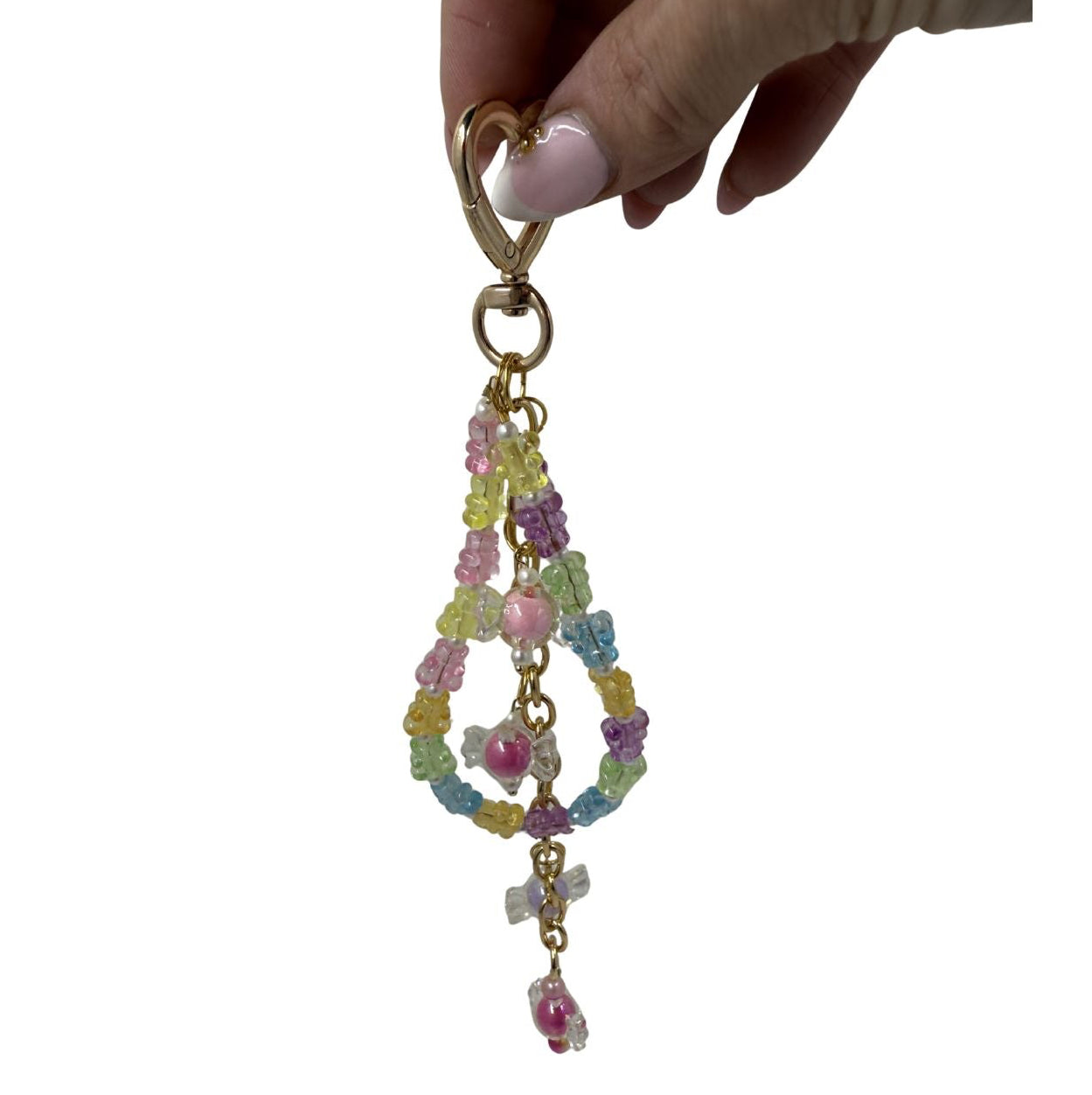 Pastel Gummy Bear Drop Charm – Handmade