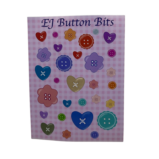 EJ Button Bits Sticker Sheet | Colorful Button Planner & Journal Stickers