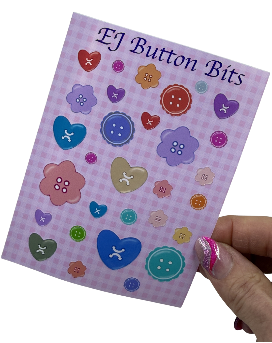 EJ Button Bits Sticker Sheet | Colorful Button Planner & Journal Stickers