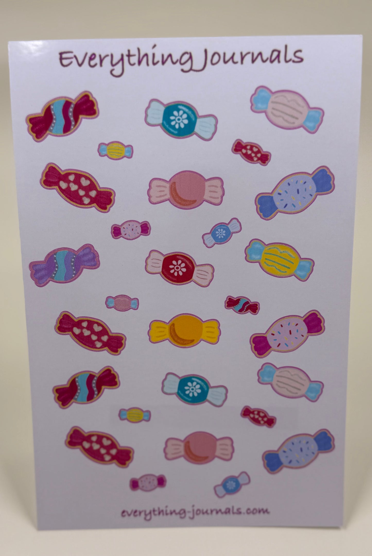 Sweet Stuff Candy Sticker Sheet – Mixed Sizes