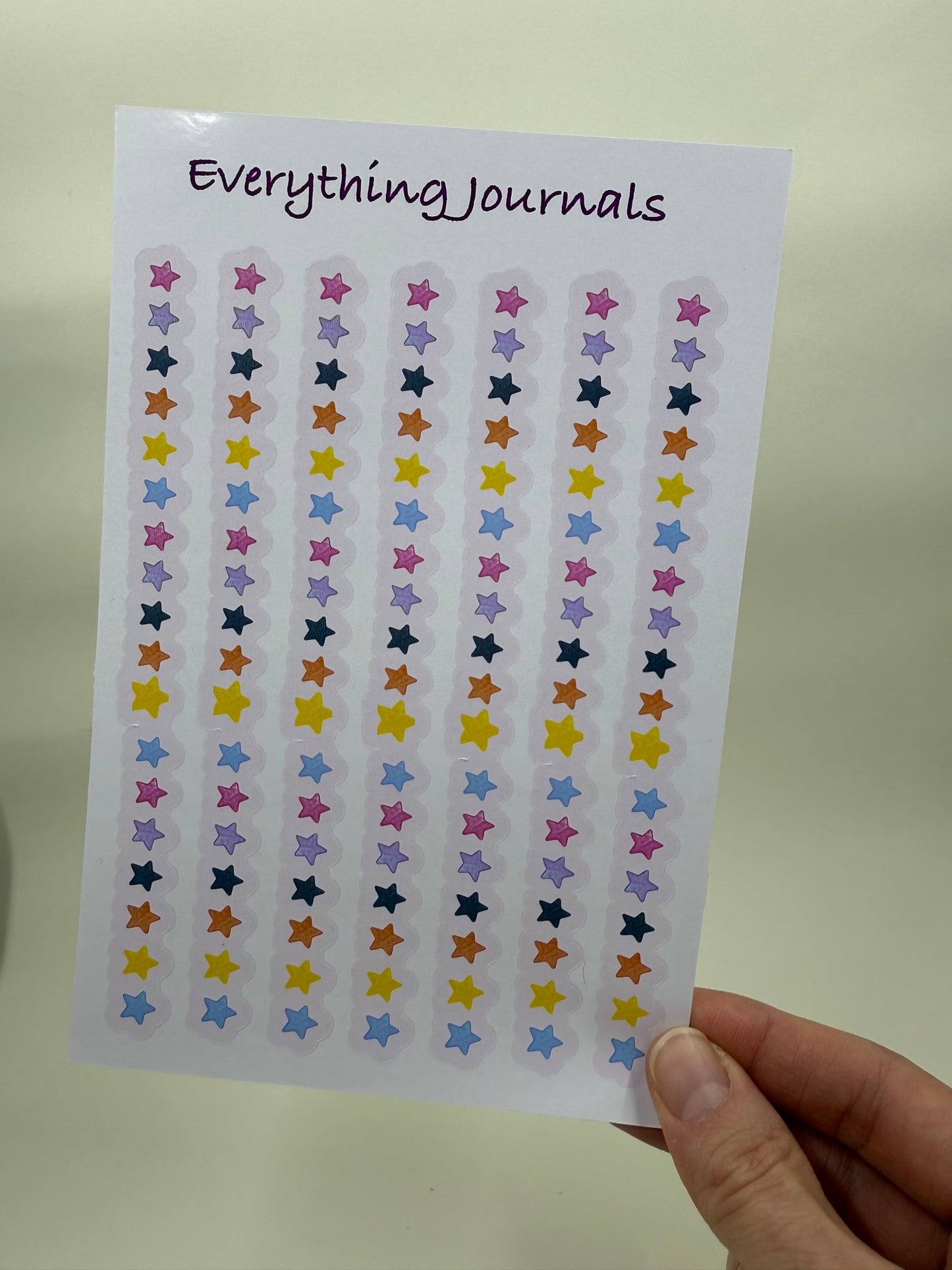 Star Washi-Style Sticker Sheet – Lines