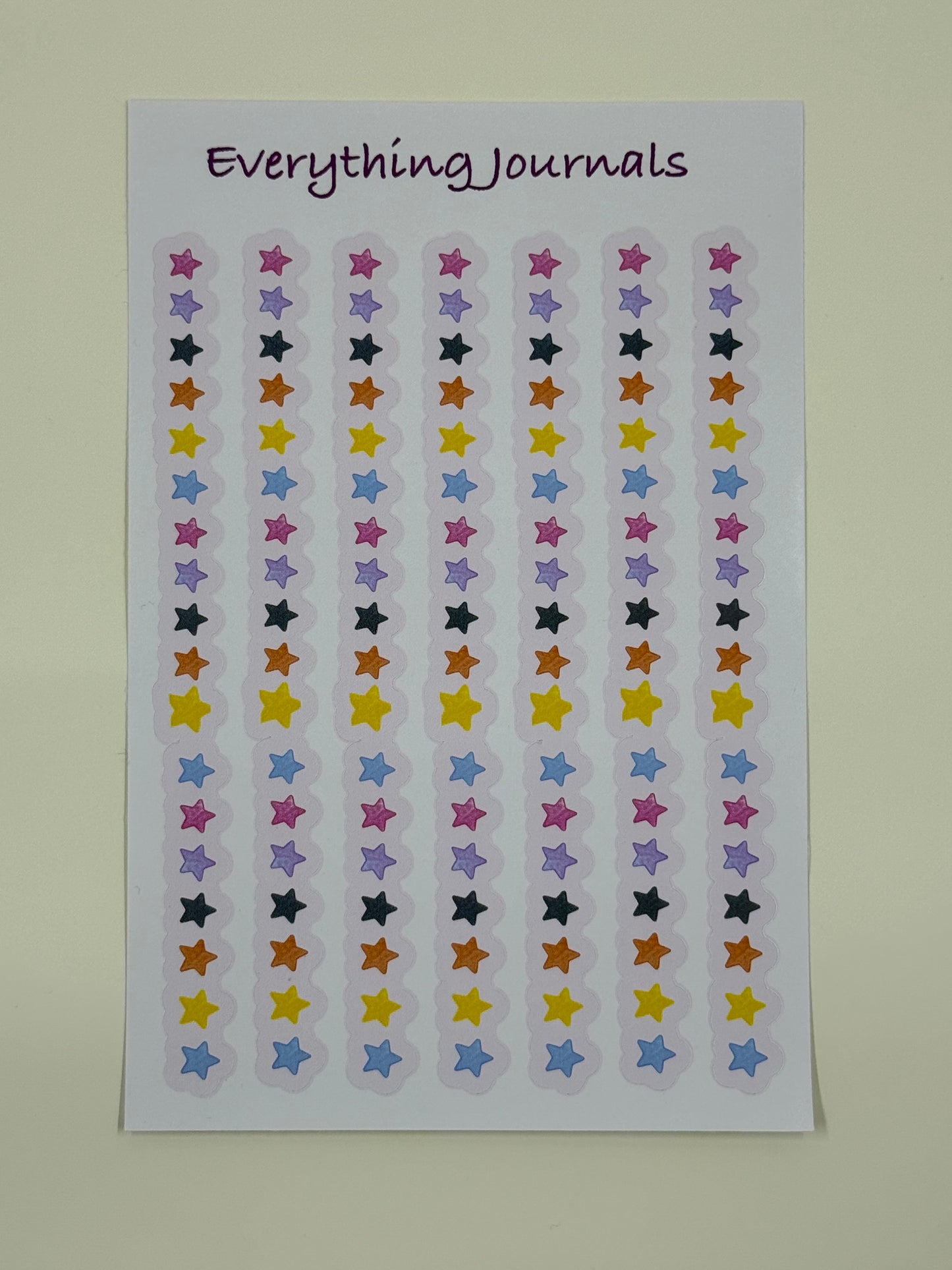 Star Washi-Style Sticker Sheet – Lines