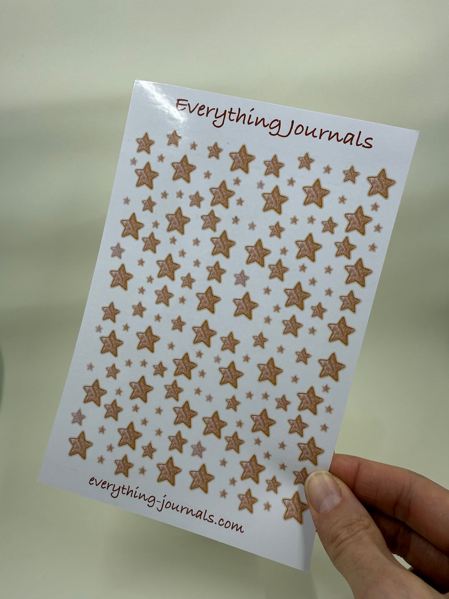 Star Sticker Sheet – Gold Iridescent