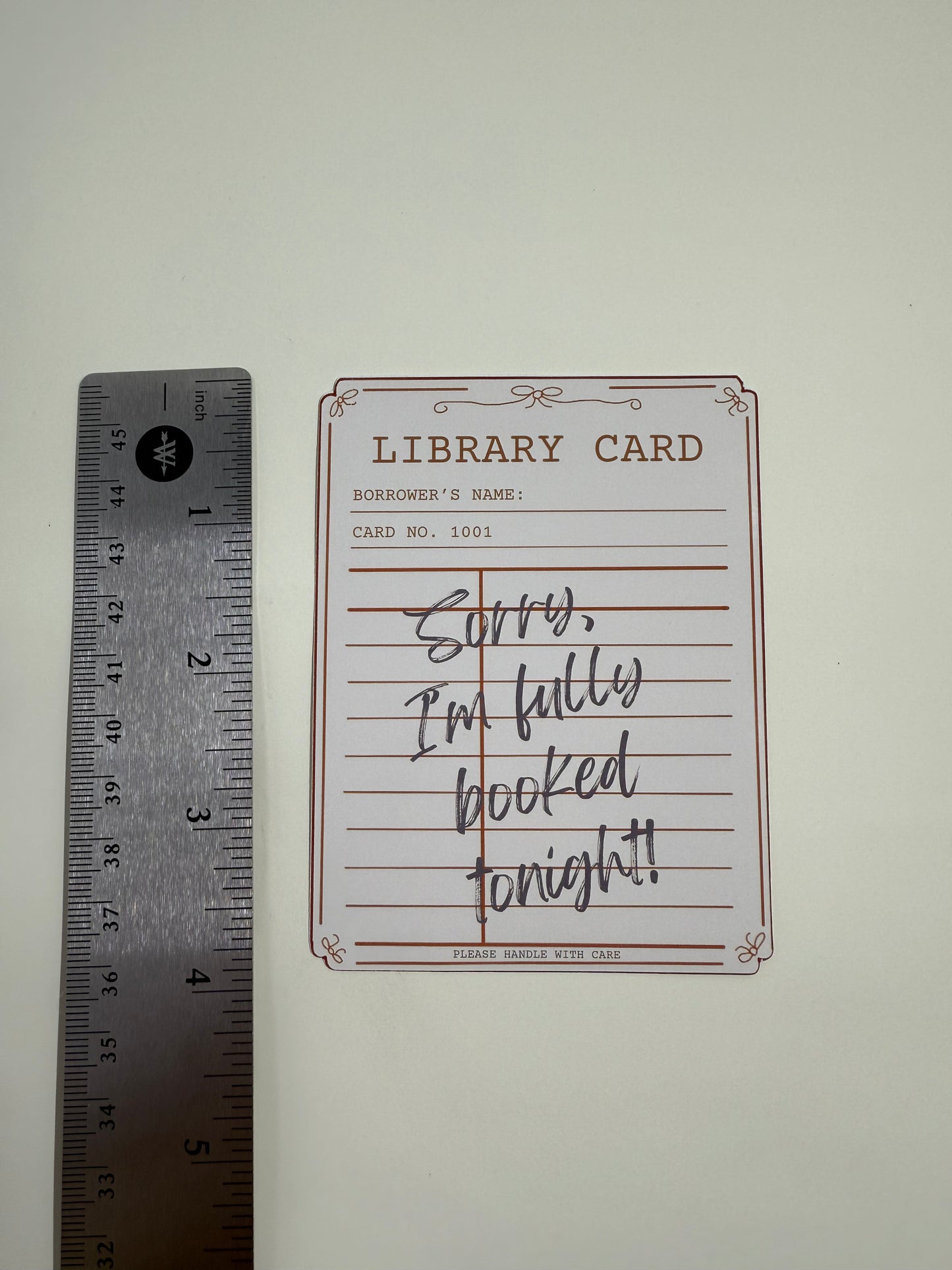 “Sorry, I’m Fully Booked Tonight” Library Card Sticker