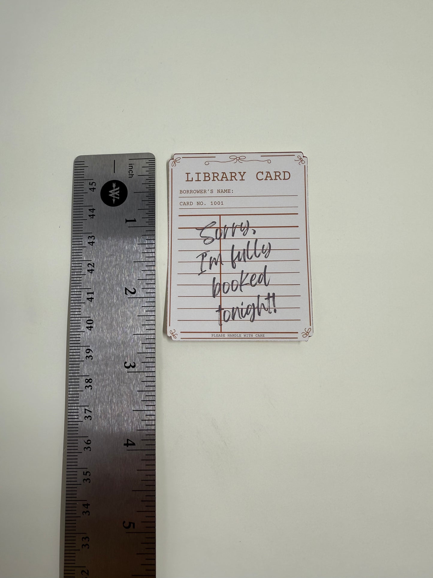 “Sorry, I’m Fully Booked Tonight” Library Card Sticker