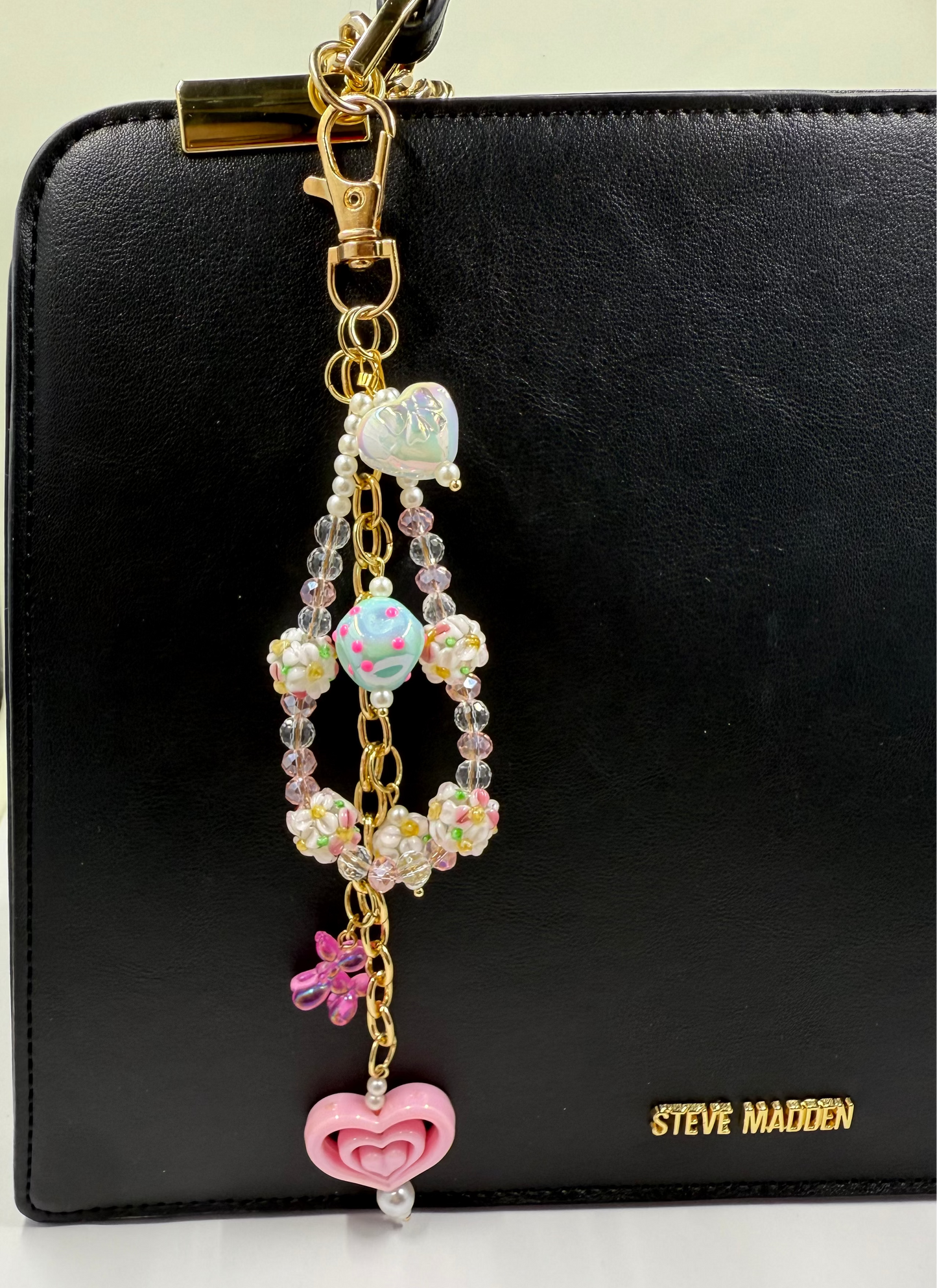 Pink Heartburst Garden Charm – Handmade
