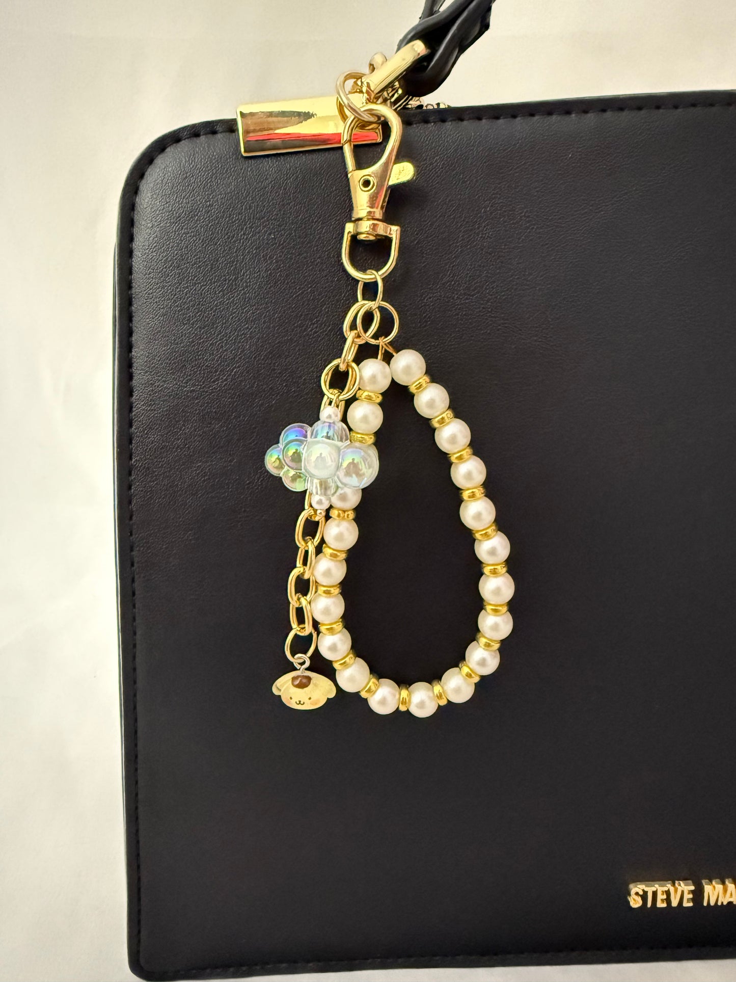 Golden Pearl Pup Charm – Sanrio Inspired - Handmade