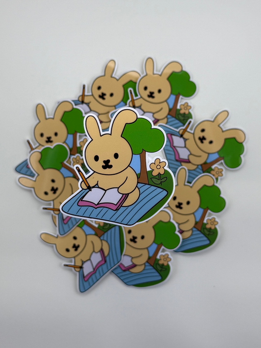 Journaling Bunny Sticker